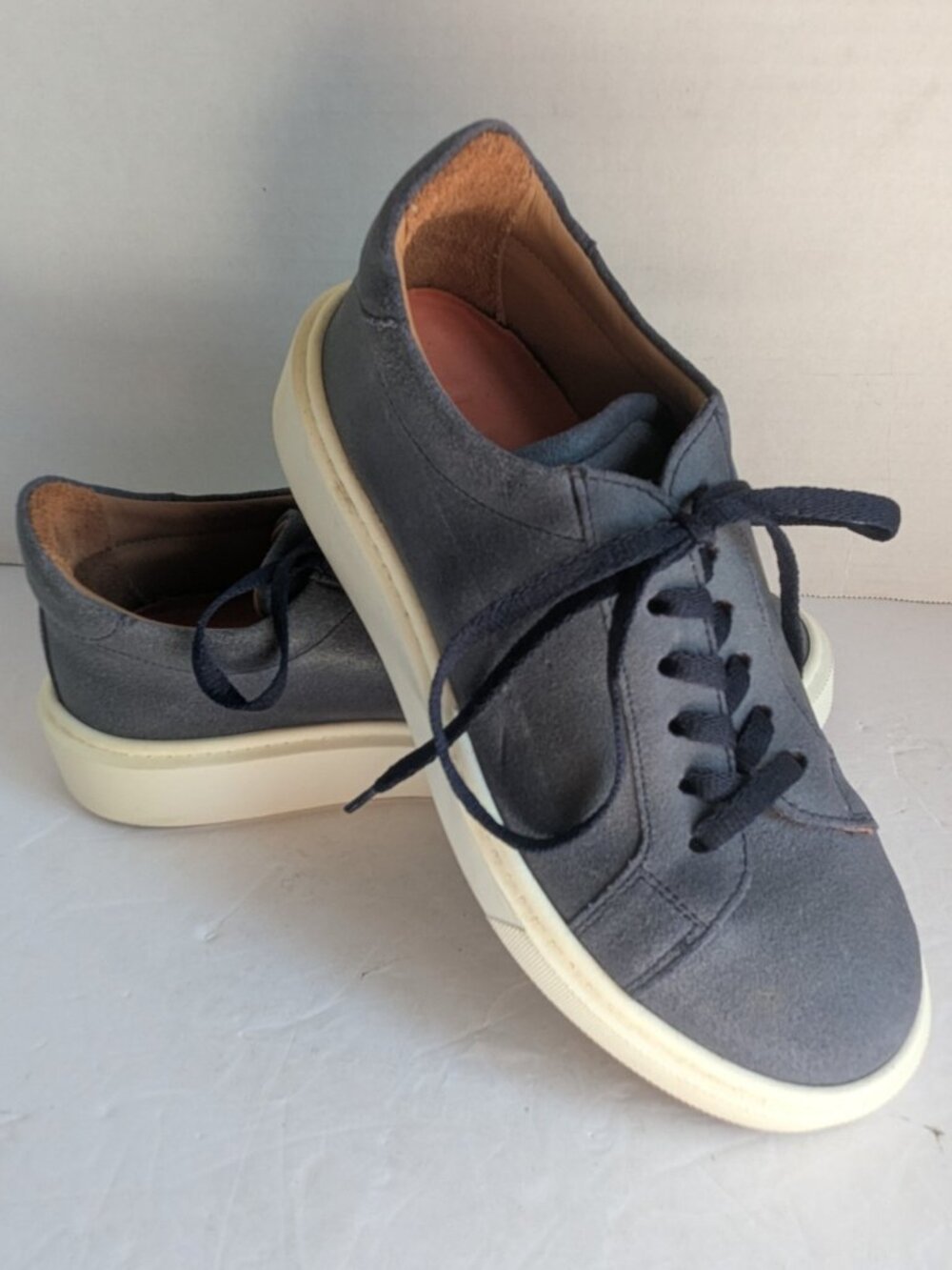 LANX Navy Blue Suede Sneakers Cupsole Trainers Made In England UK 5 Men's US 6